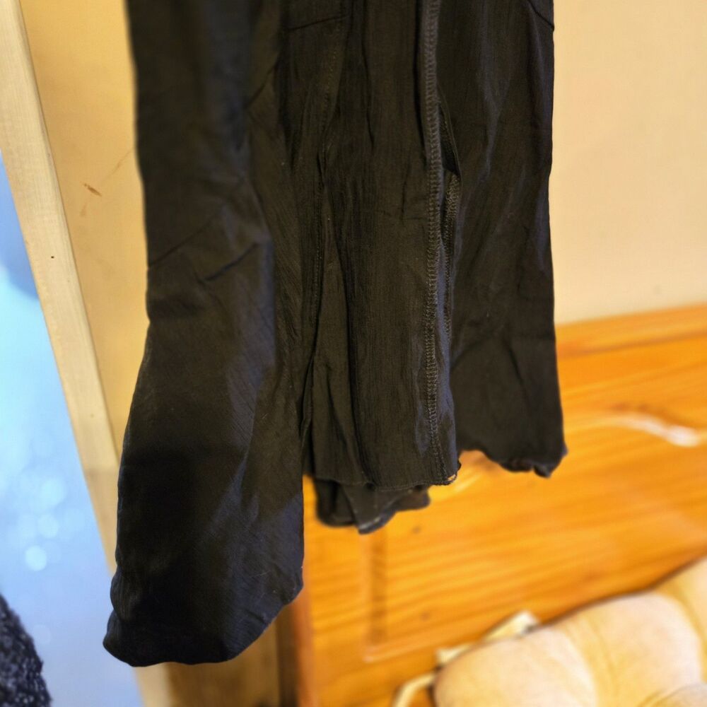 Pretty Little Thing Black Textured Frill Maxi Dress, Size 10 Tall, NWT - Picture 3 of 9